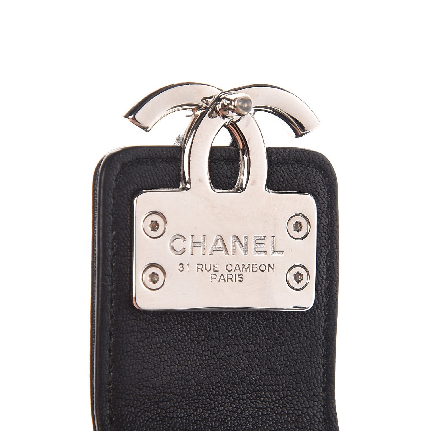 Chanel Lambskin Quilted CC Box Clutch With Chain Black 9 of 10