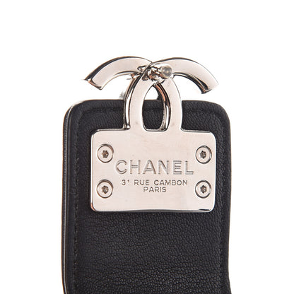 Chanel Lambskin Quilted CC Box Clutch With Chain Black 9 of 10