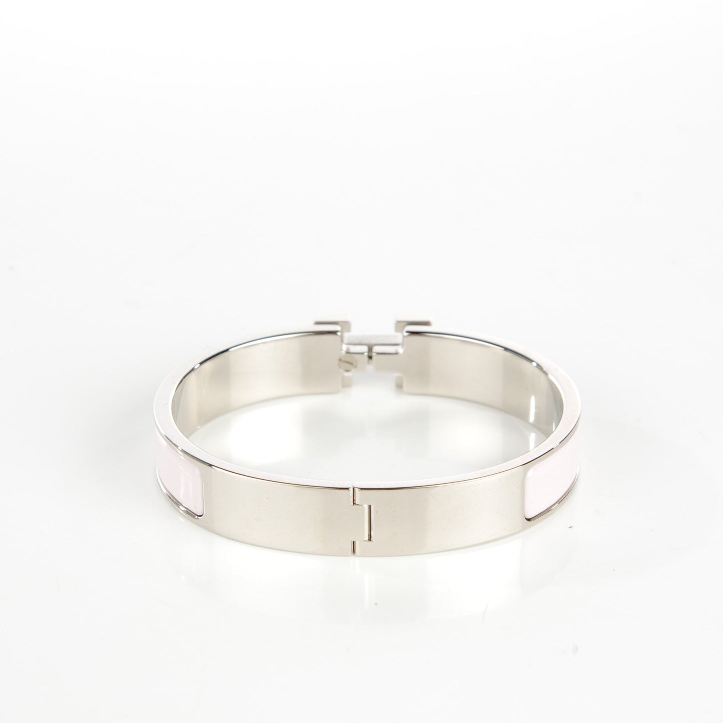 Enamel Narrow Clic Clac H Bracelet GM Rose Nymph