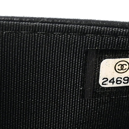Chanel Lambskin Quilted Enamel CC Wallet on Chain WOC Black 7 of 11