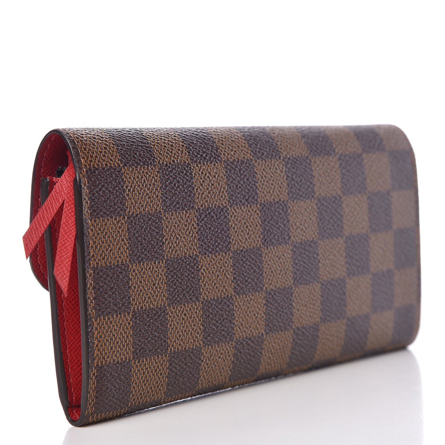 Damier Ebene Emilie Wallet Red