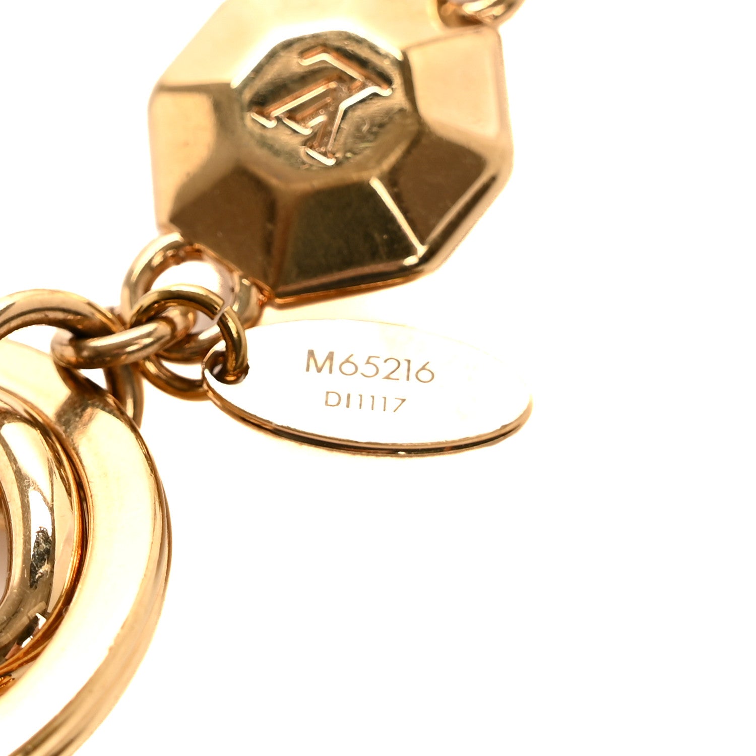 Louis Vuitton LV Facettes Bag Charm Key Holder Gold 5 of 6