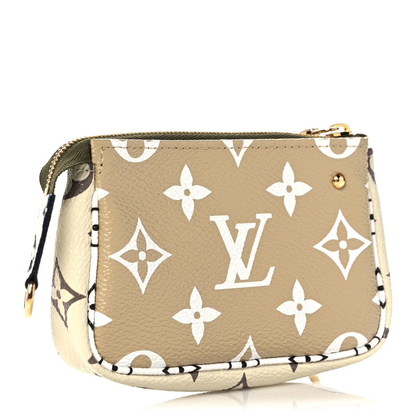 Monogram Giant Micro Pochette Accessories Kaki White