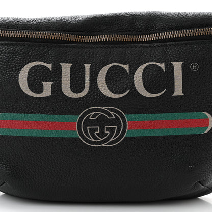 Gucci Grained Calfskin Logo Belt Bag Black 8 of 11