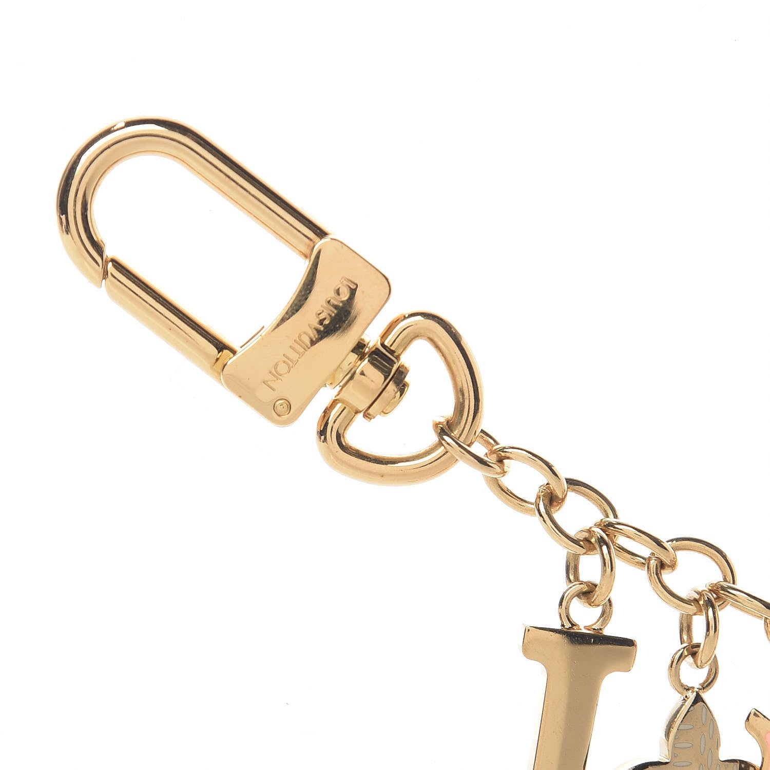 Louis Vuitton LV Tag Bag Charm Gold 3 of 5