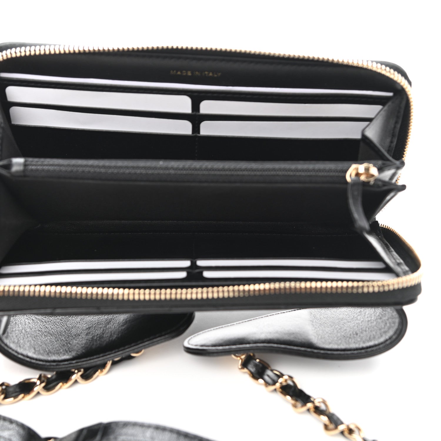 Chanel Shiny Lambskin Gusset Zip Around Waist Belt Wallet Black 5 of 10