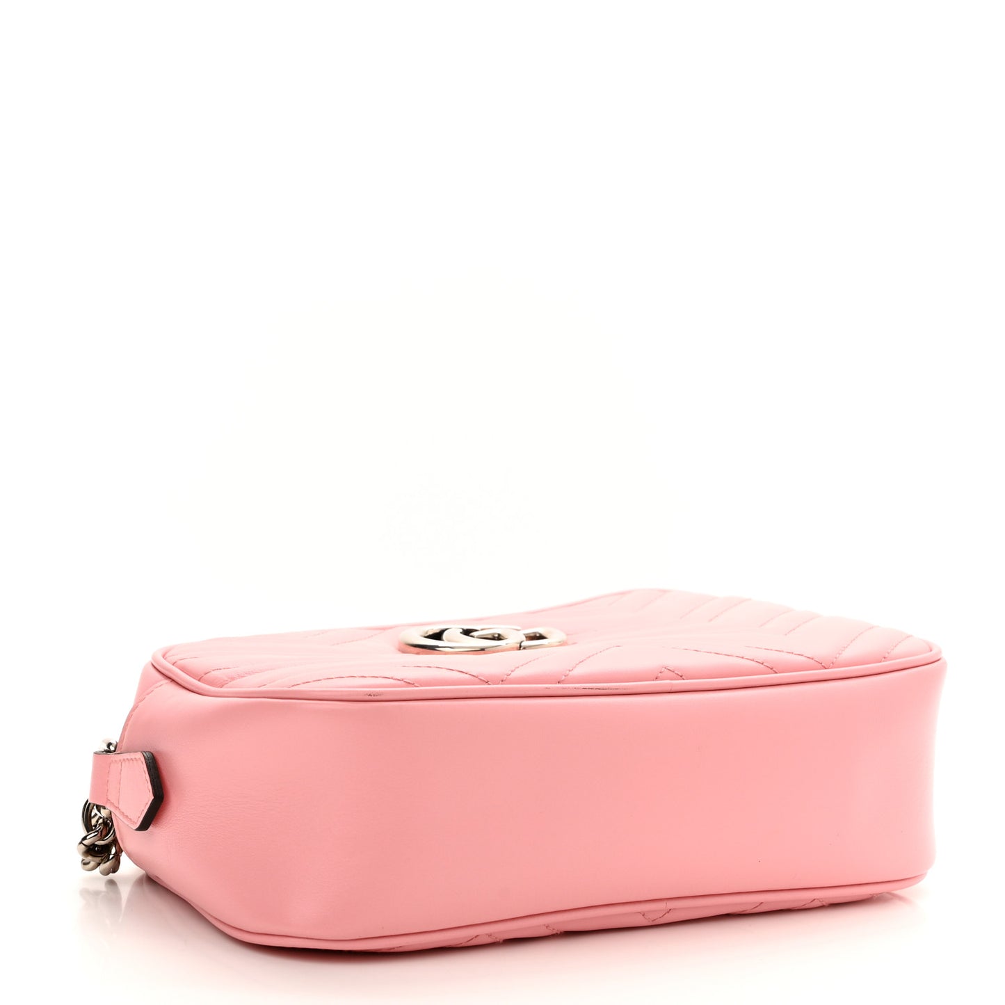 Calfskin Matelasse Small GG Marmont Chain Shoulder Bag Wild Rose