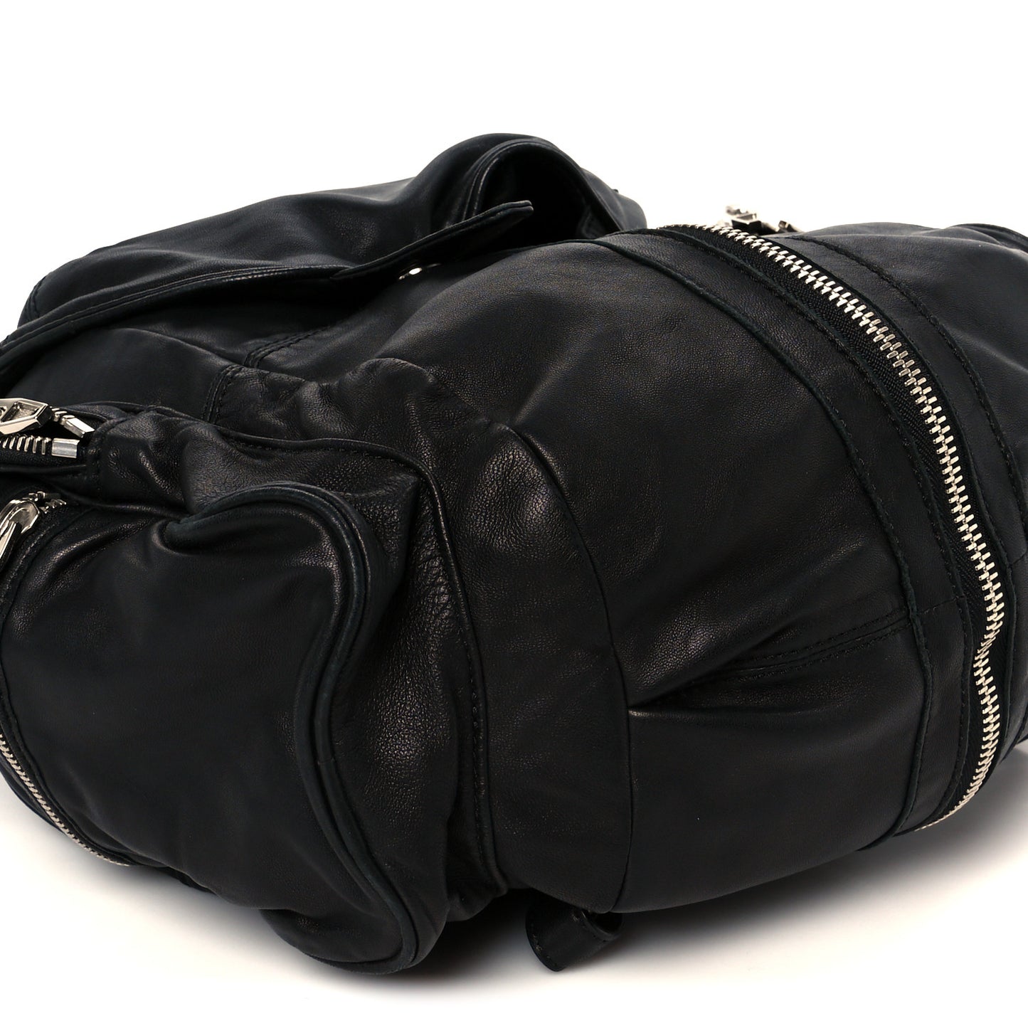 Lambskin Marti Backpack Bag Washed Black Rhodium Hardware