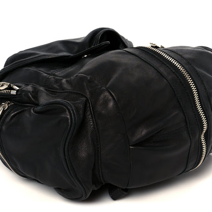 Alexander Wang Lambskin Marti Backpack Bag Washed Black Rhodium Hardware 5 of 13