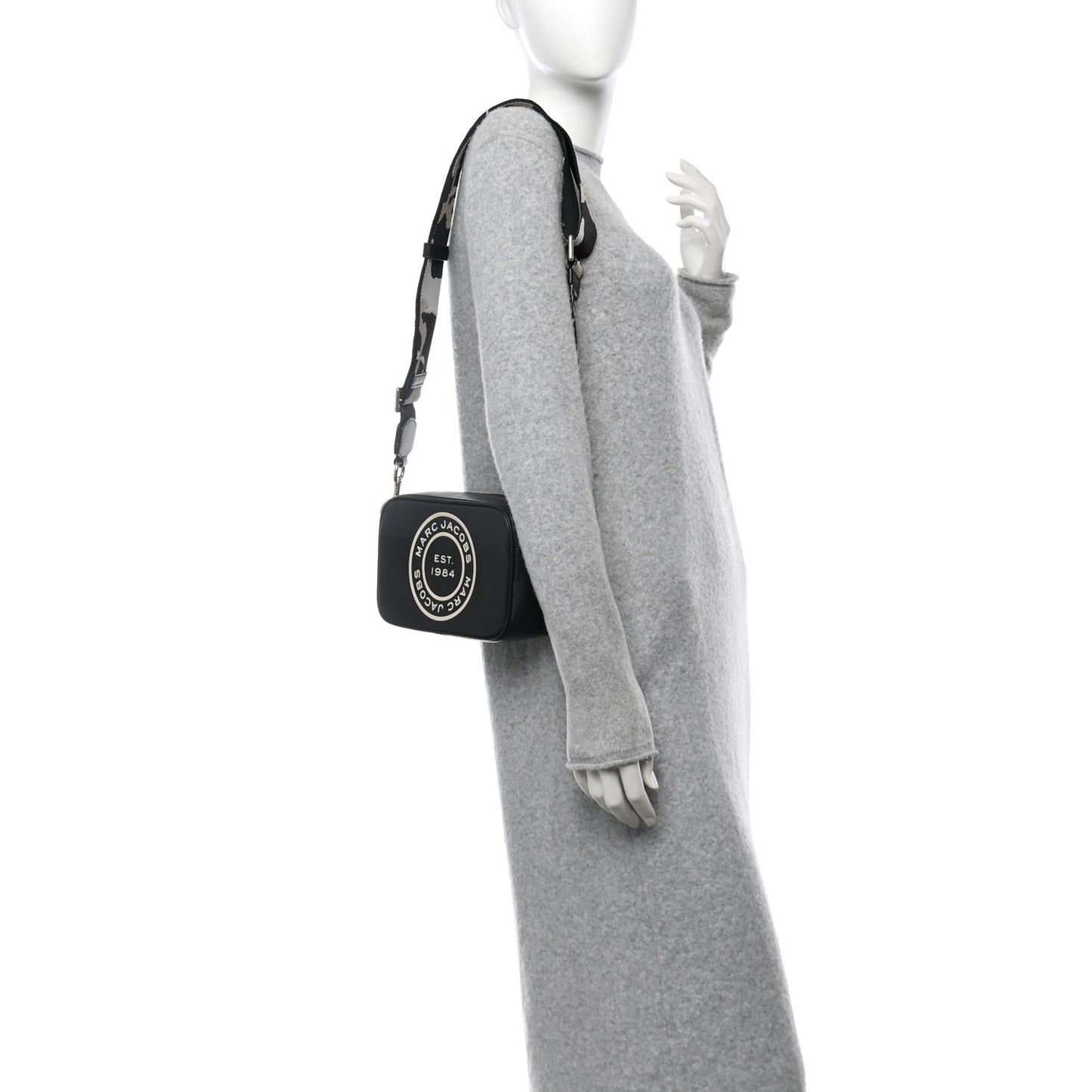 Calfskin Signet Flash Camera Bag Black