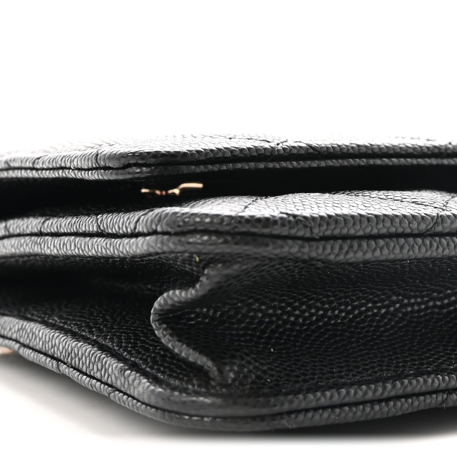 Chanel Caviar Quilted Medallion Wallet on Chain WOC Black 10 of 12