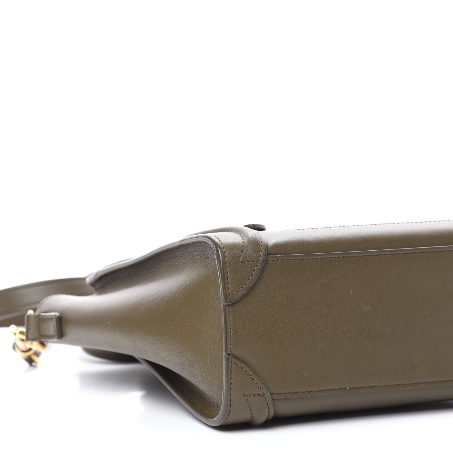 Celine Smooth Calfskin Nano Luggage Khaki 7 of 10