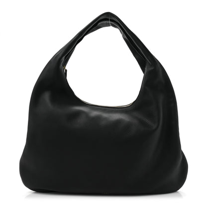 The Row Grained Calfskin Medium Everyday Shoulder Bag Black 1 of 9