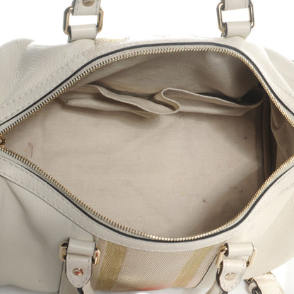 Gucci Leather Vintage Web Medium Boston Ivory 5 of 9