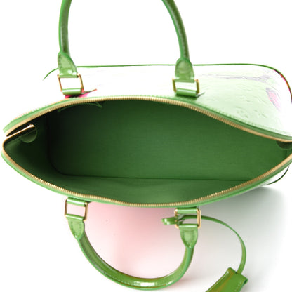 Louis Vuitton Vernis Roses Alma GM Vert Tonic 7 of 9