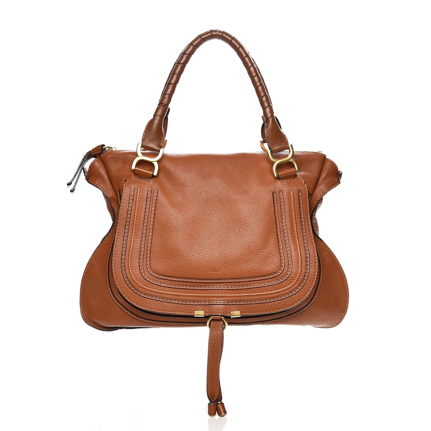 Chloe Calfskin Large Marcie Satchel Tan 1 of 25
