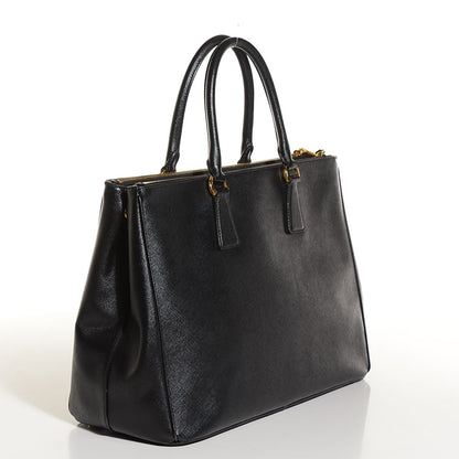 Prada Saffiano Lux Large Double Zip Tote Nero Black 2 of 11