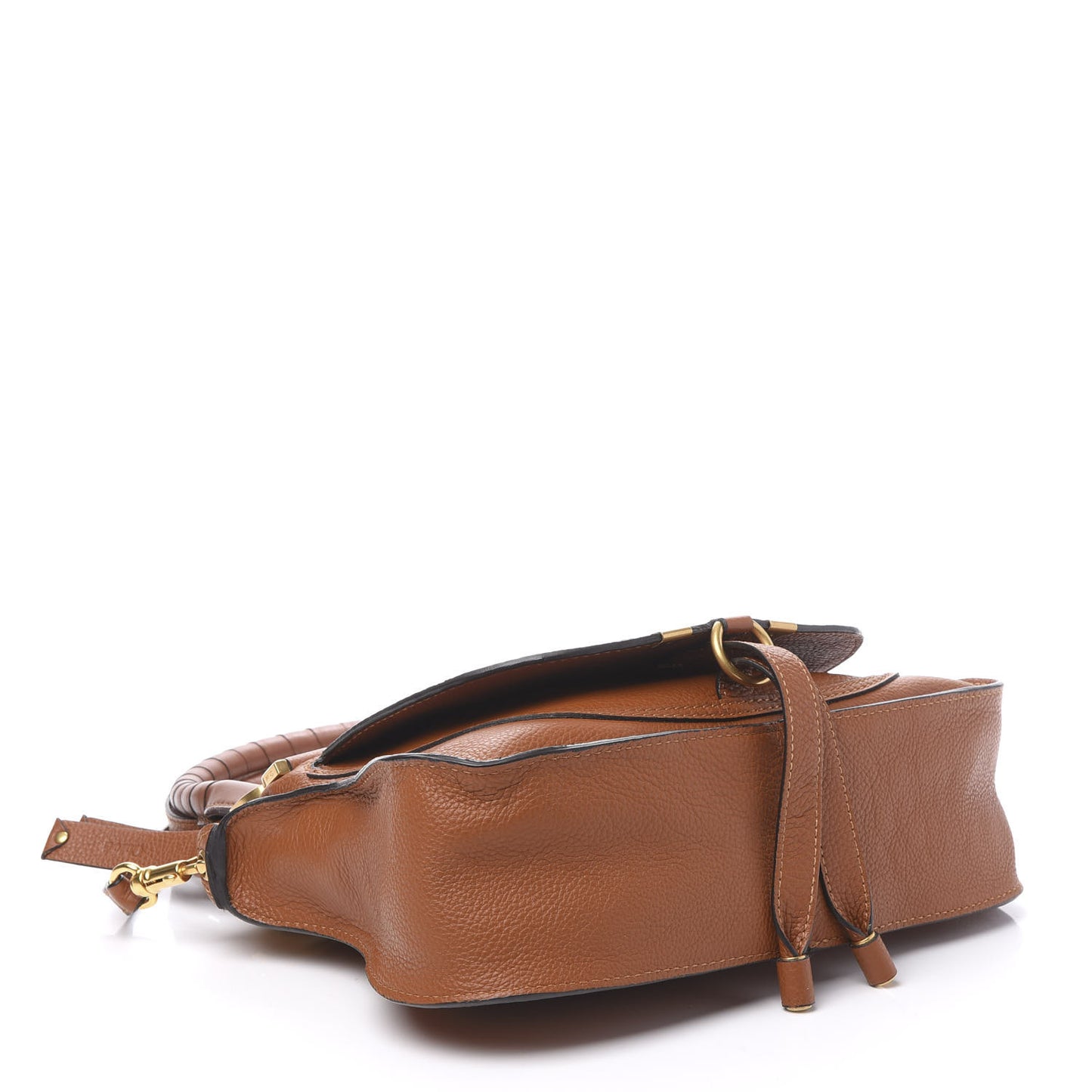 Calfskin Small Marcie Satchel Tan