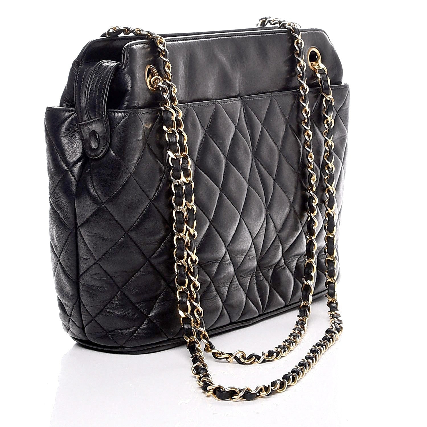 Chanel Lambskin Quilted Shoulder Bag Black 3 of 9