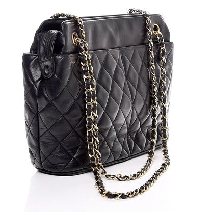 Chanel Lambskin Quilted Shoulder Bag Black 3 of 9