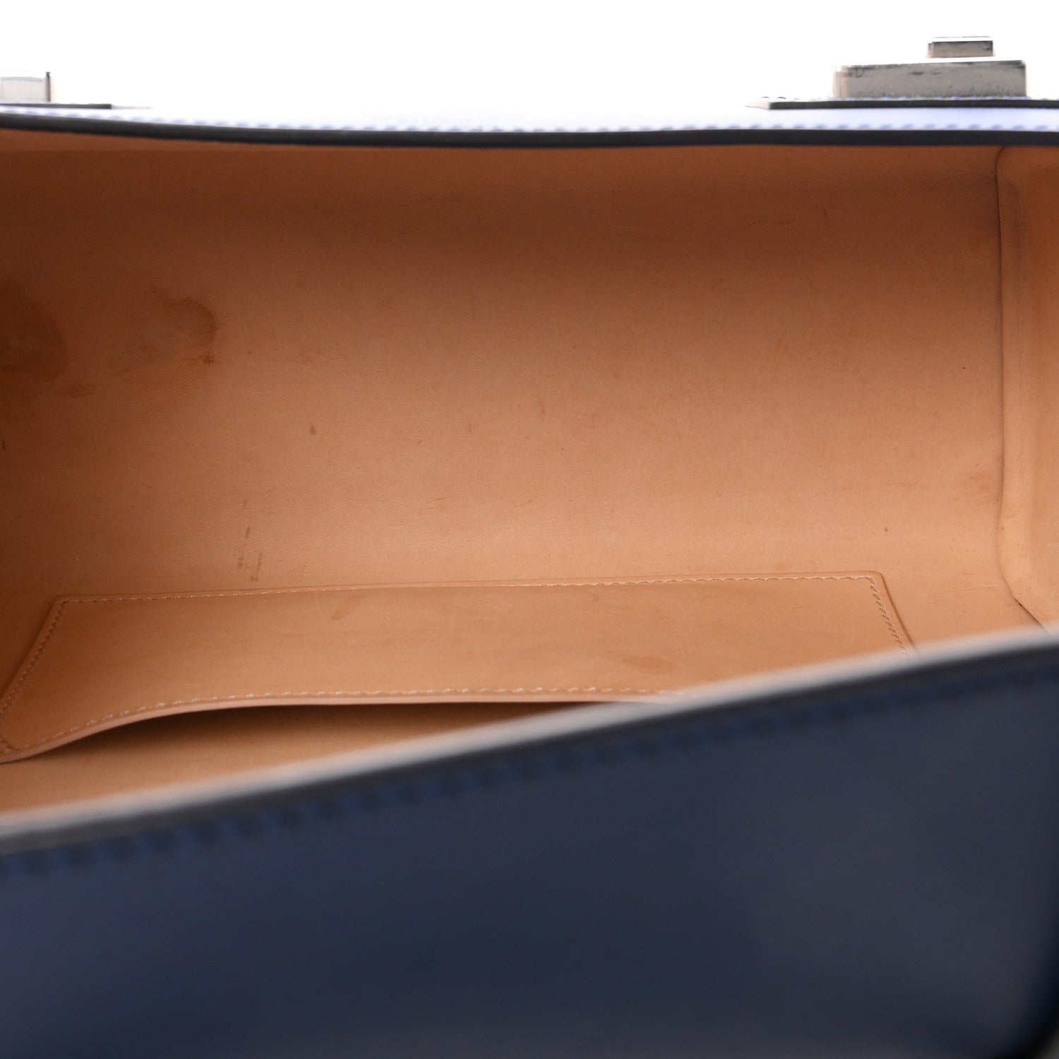 Moynat Box Calfskin Cabotin Blue 5 of 9