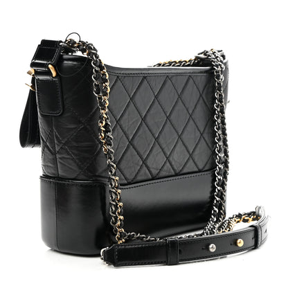 Chanel Aged Calfskin Quilted New Medium Gabrielle Hobo Black 4 of 10