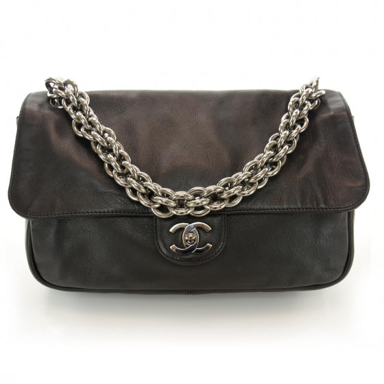 Lambskin Medium Soft and Chain Flap Black