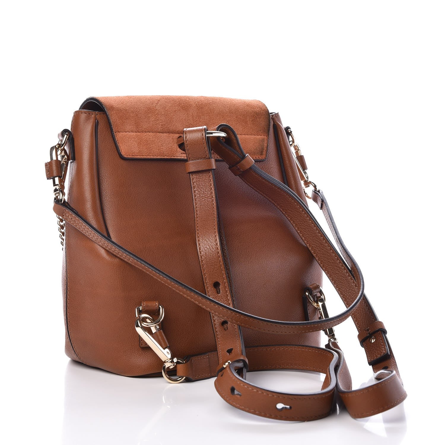 Chloe Suede Calfskin Small Faye Backpack Tan 3 of 8