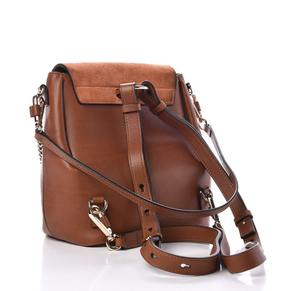 Chloe Suede Calfskin Small Faye Backpack Tan 3 of 8