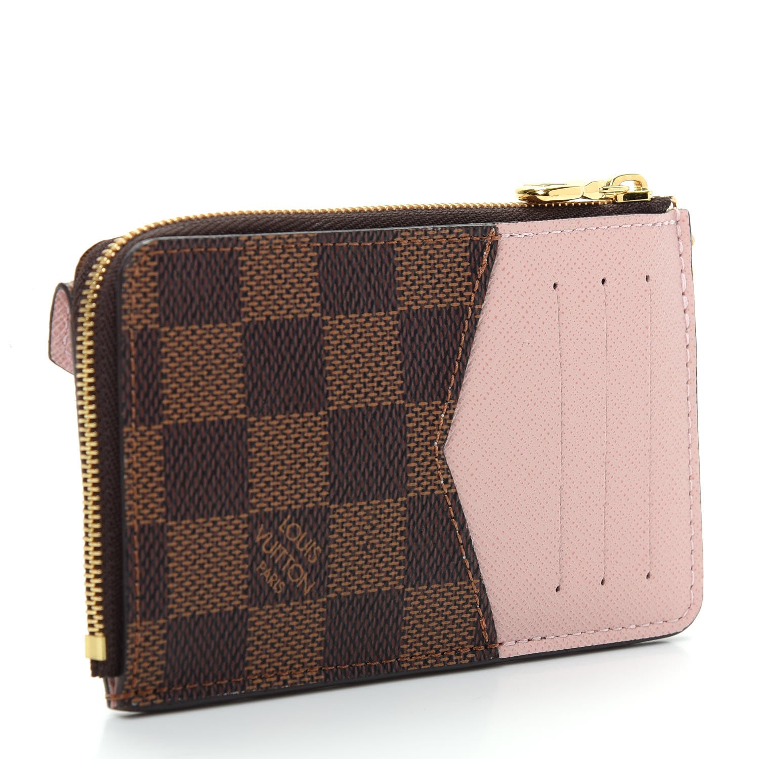 Louis Vuitton Damier Ebene Recto Verso Card Holder Rose Ballerine 3 of 7