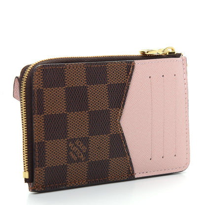 Louis Vuitton Damier Ebene Recto Verso Card Holder Rose Ballerine 3 of 7