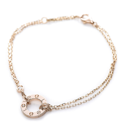 Cartier 18K Pink Gold Diamond LOVE Bracelet 1 of 6