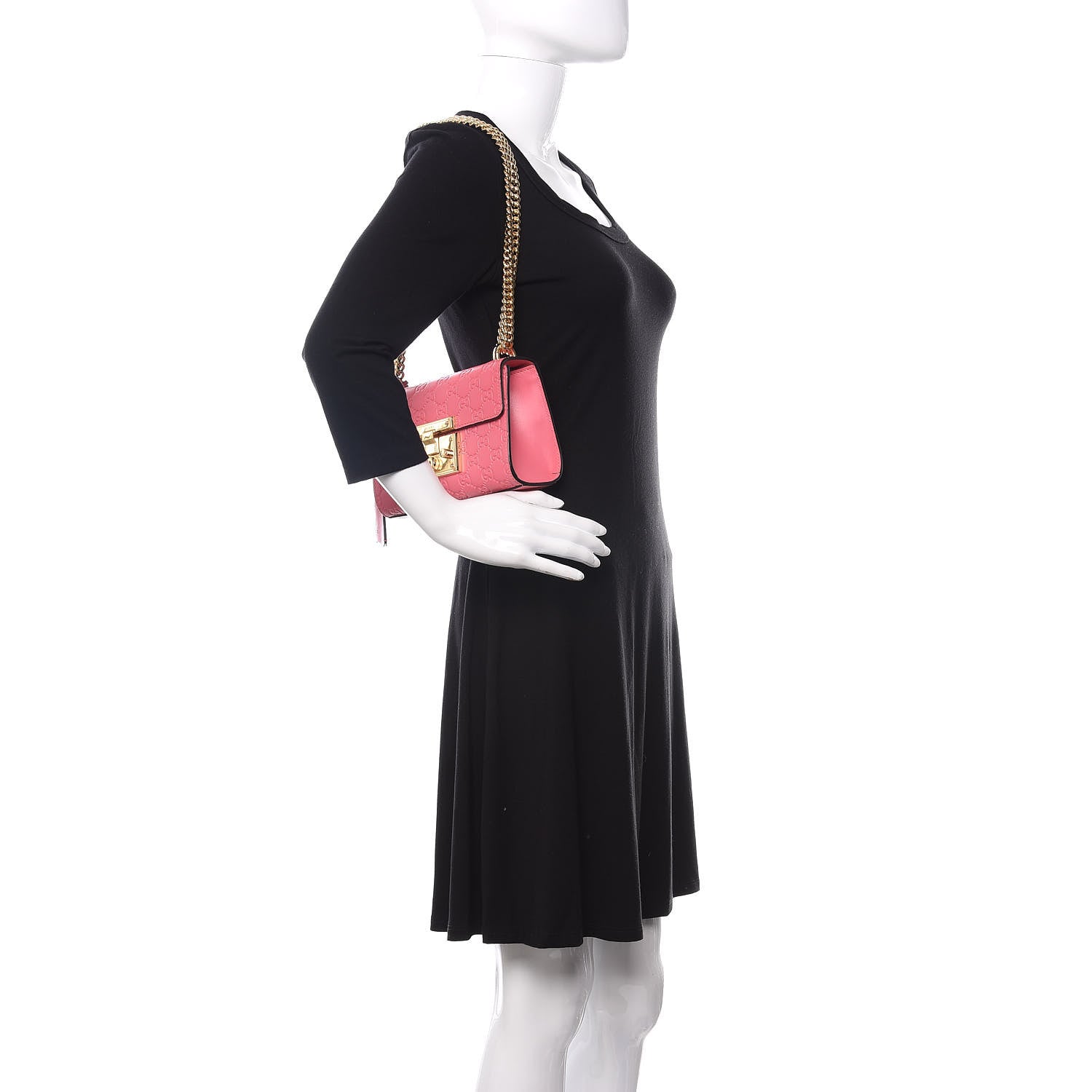 Gucci Guccissima Small Padlock Shoulder Bag Flush 3 of 11