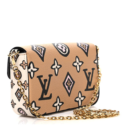 Louis Vuitton Monogram Wild At Heart Felicie Pochette Arizona Creme 3 of 9