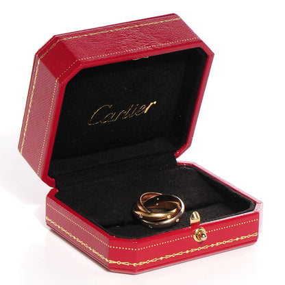 Cartier 18k Pink Yellow White Gold Diamond Trinity Ring 51 US 5.75 5 of 5