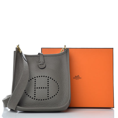 Hermes Taurillon Clemence Evelyne TPM Etain 10 of 10