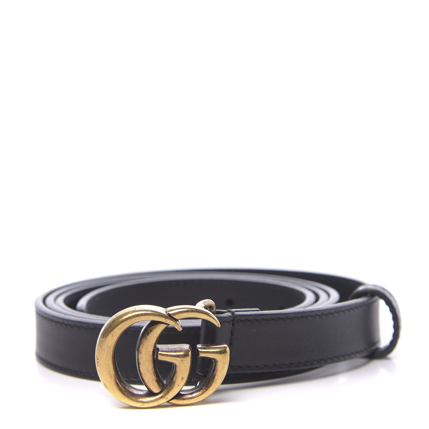 Gucci Calfskin Double G 20mm Belt 105 42 Black 1 of 5