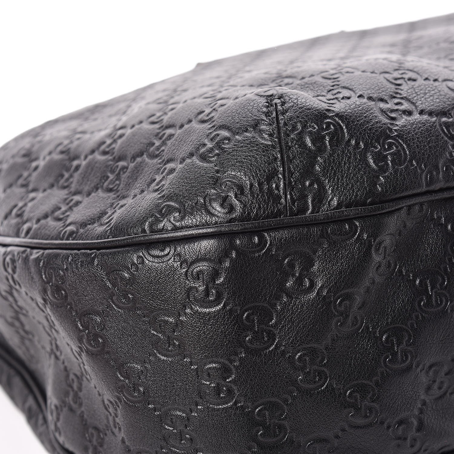 Gucci Guccissima Large New Ladies Web Hobo Black 8 of 20