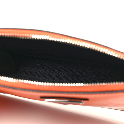 Prada Saffiano Vernice Chain Crossbody Bag Papaya 5 of 9