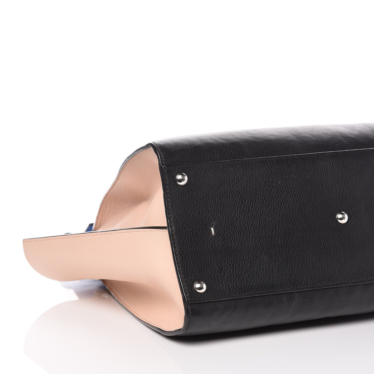Fendi Vitello Dolce Bi-Color Large 3Jours Tote Black Plaster 6 of 17