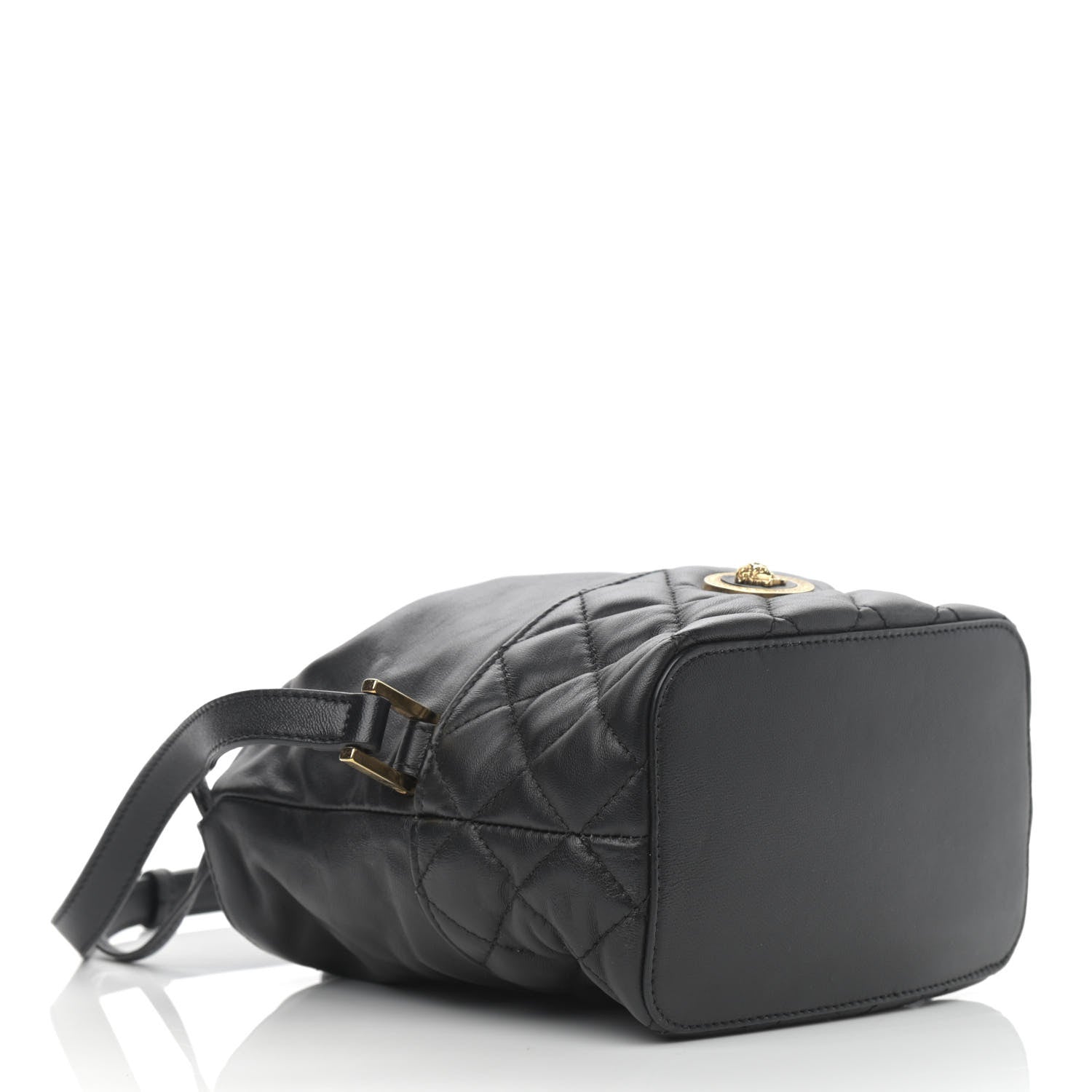 Versace Nappa Quilted Medusa Bucket Bag Black 4 of 10