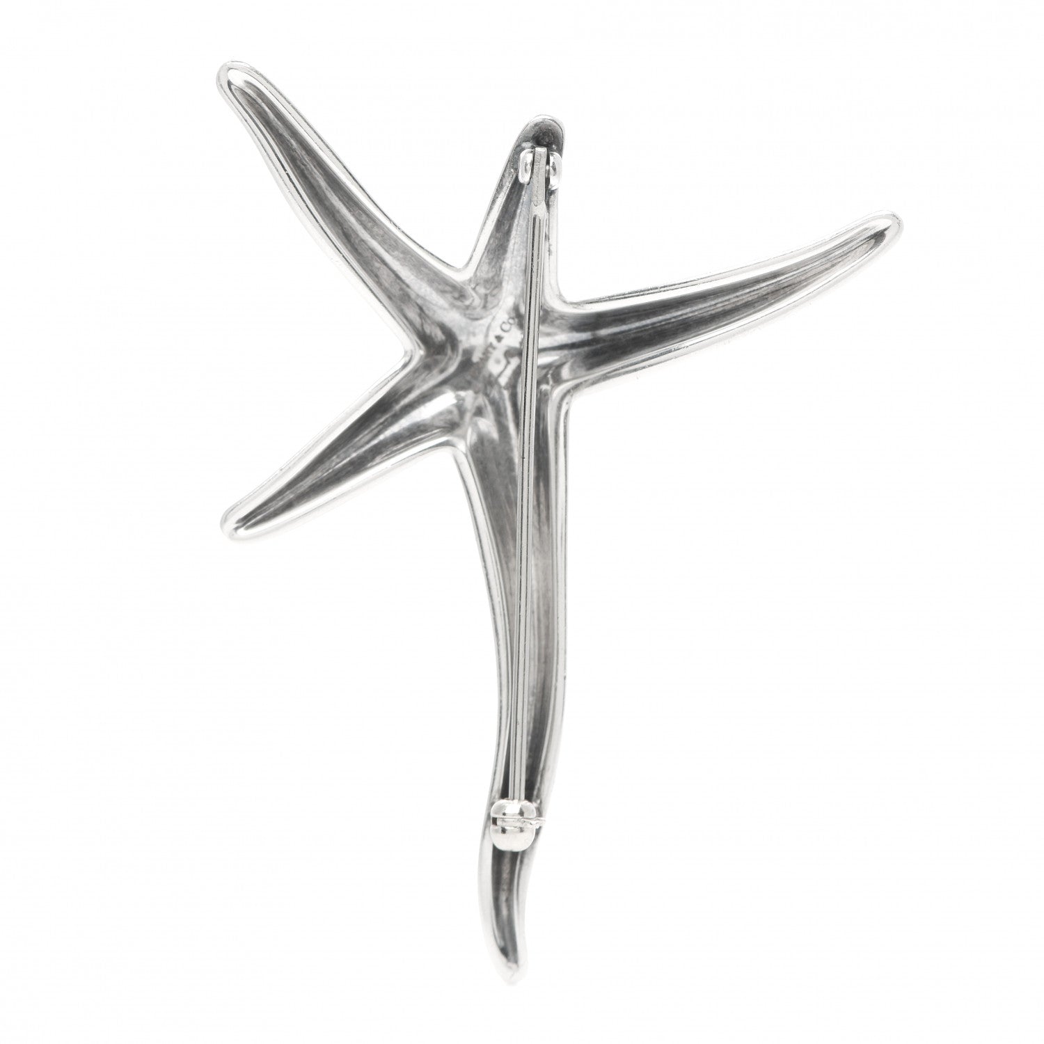 Tiffany Sterling Silver Extra Large Starfish Brooch Pin 3 of 4