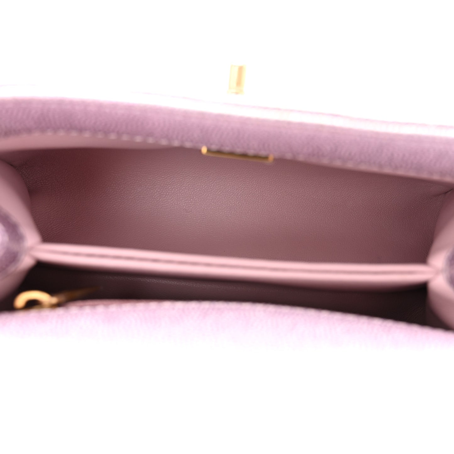 Metallic Caviar Quilted Extra Mini Coco Handle Flap Light Pink