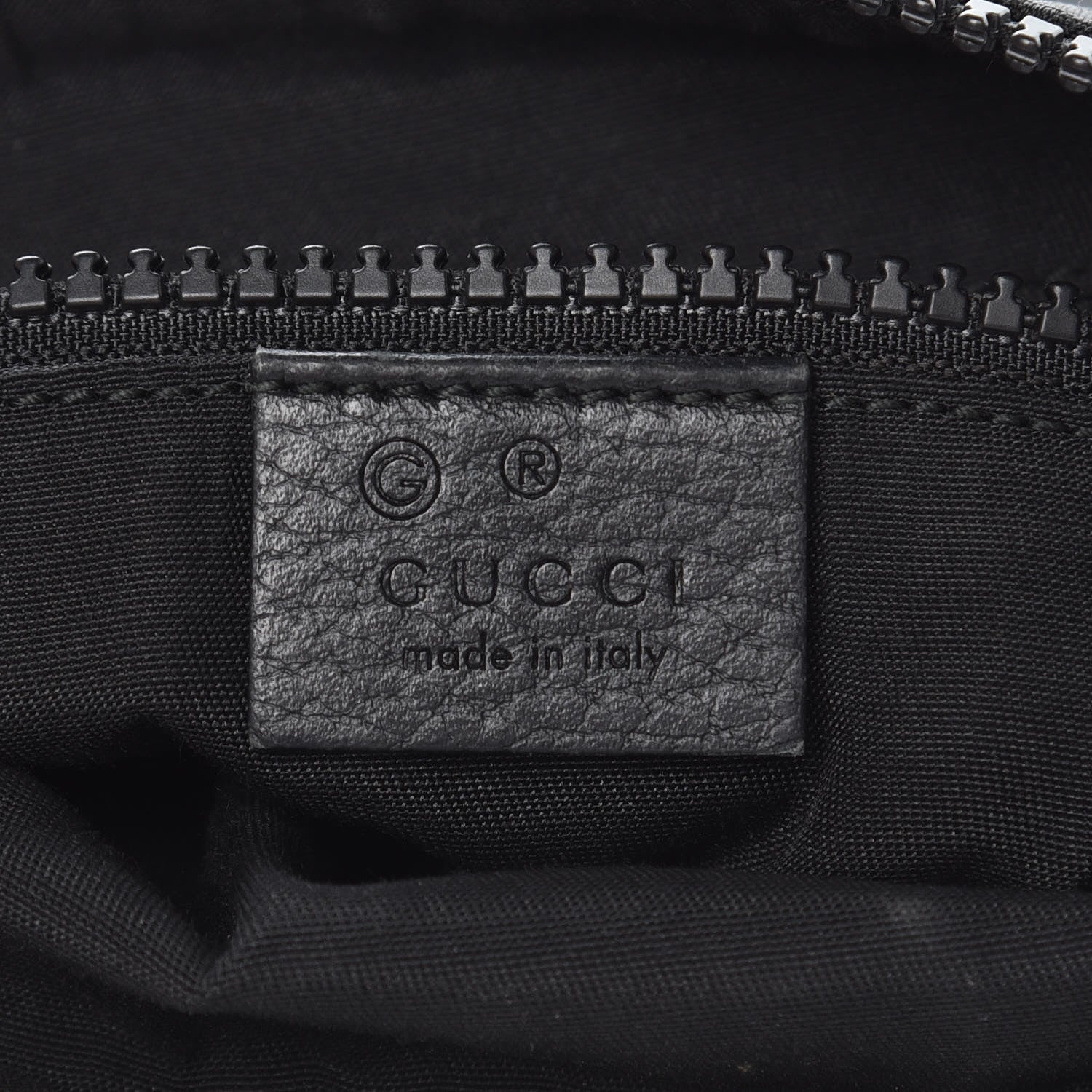 Gucci Nylon Monogram Mini Flat Messenger Bag Black 6 of 9