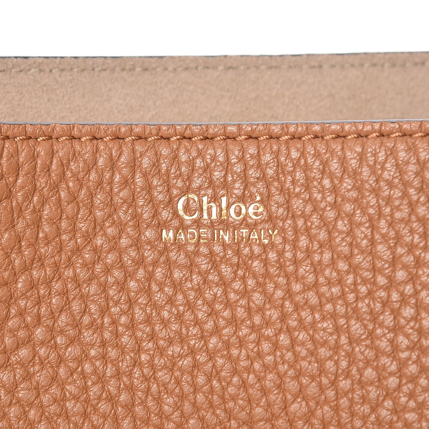 Grained Lambskin Drew Shoulder Bag Gingerbread