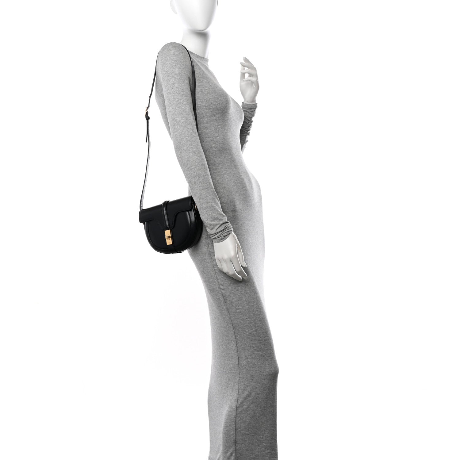 Celine Satinated Calfskin Besace Small 16 Black 2 of 9