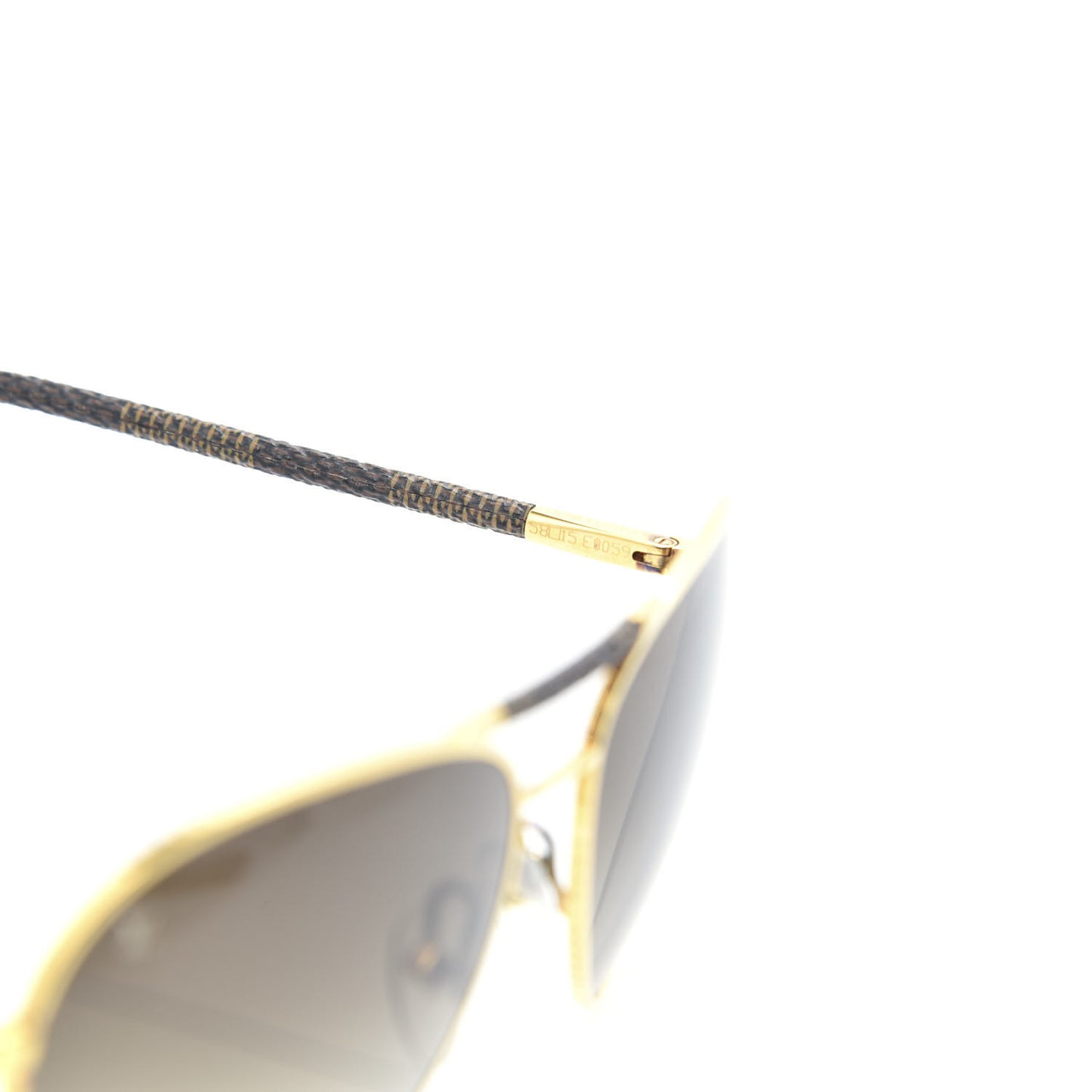 Damier Ebene Conspiration Pilote Aviator Sunglasses Z0202U Gold