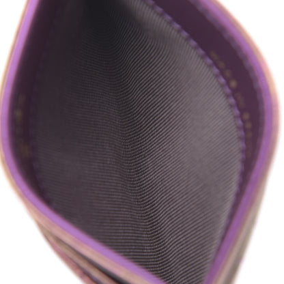 Chanel Iridescent Lambskin Quilted Card Holder Purple 5 of 8