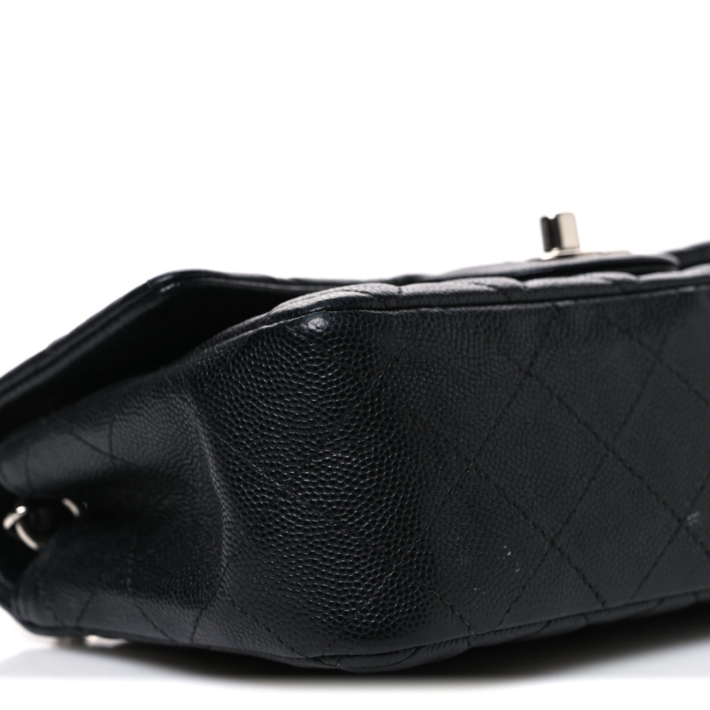 Caviar Quilted Mini Rectangular Flap Black