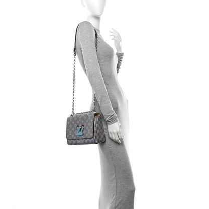 Louis Vuitton Calfskin Monogram LV Pop Twist Shoulder Bag MM Blue 2 of 13